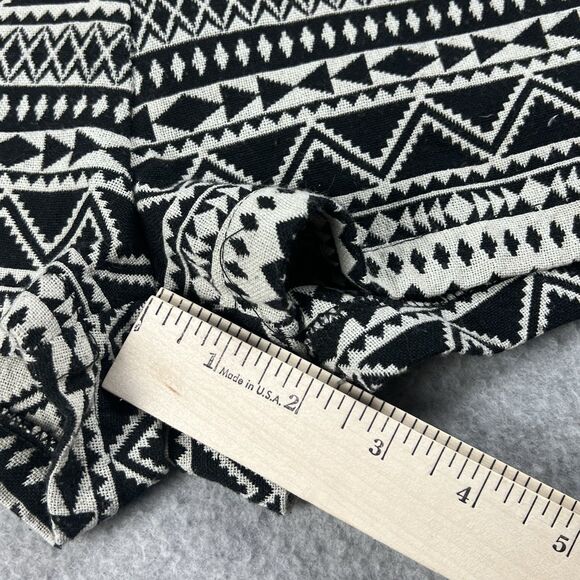 Ligali Shorts Womens Medium Black Red Faux Leather Stripe Aztec Boho Pant Resort - Picture 8 of 11